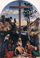 Репродукция картины "снятие со креста" художника "беллини джованни"