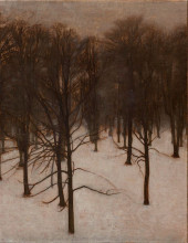 Копия картины "s&#248;ndermarken park in winter" художника "хаммерсхёй вильгельм"