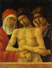 Репродукция картины "пьета с девой марией и святым иоанном" художника "беллини джованни"