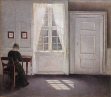Картина "interior from strandgade with sunlight on the floor" художника "хаммерсхёй вильгельм"