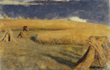 Репродукция картины "cornfield at ewell" художника "хант уильям холман"