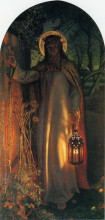 Репродукция картины "светоч мира" художника "хант уильям холман"