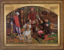 Репродукция картины "valentine rescuing silvia from proteus" художника "хант уильям холман"