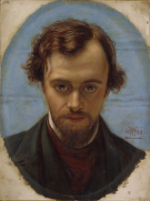 Репродукция картины "portrait of dante gabriel rossetti" художника "хант уильям холман"