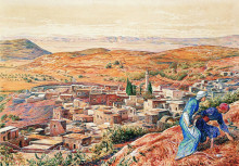 Репродукция картины "distant view of nazareth" художника "хант уильям холман"
