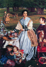 Репродукция картины "lady fairbairn with her children" художника "хант уильям холман"