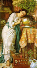 Репродукция картины "изабелла и горшок с васильками" художника "хант уильям холман"