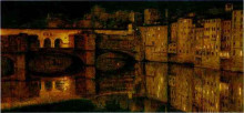 Репродукция картины "the ponte vecchio, florence" художника "хант уильям холман"