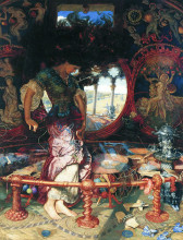 Репродукция картины "the lady of shalott" художника "хант уильям холман"