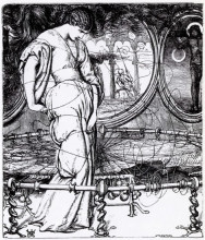 Репродукция картины "the lady of shalott" художника "хант уильям холман"