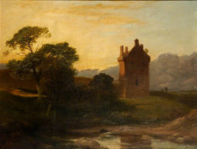 Картина "invermark castle, forfarshire" художника "харви джордж"