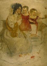 Копия картины "mother and children" художника "харви джордж"