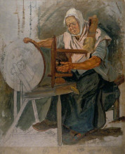 Картина "old spinner" художника "харви джордж"