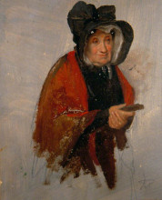 Репродукция картины "portrait of a woman" художника "харви джордж"