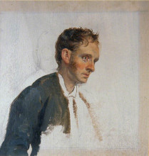 Копия картины "study of a man" художника "харви джордж"
