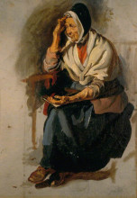 Картина "study of a woman" художника "харви джордж"