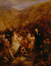 Репродукция картины "the baptism on the hillside" художника "харви джордж"