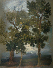 Картина "trees on banks of the forth" художника "харви джордж"