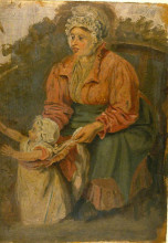 Картина "woman and child" художника "харви джордж"