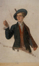 Репродукция картины "young man with a musket" художника "харви джордж"