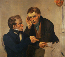 Копия картины "client being instructed by a law agent" художника "харви джордж"