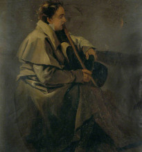 Картина "young man in a riding cloak" художника "харви джордж"