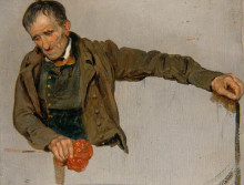 Копия картины "man gripping a handkerchief" художника "харви джордж"