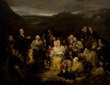 Картина "the covenanters&#39; preaching" художника "харви джордж"