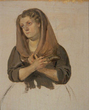 Репродукция картины "woman clasping the bible" художника "харви джордж"