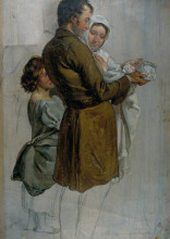 Копия картины "the baptism on the hillside" художника "харви джордж"