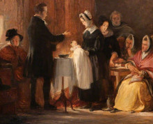 Репродукция картины "the christening" художника "харви джордж"