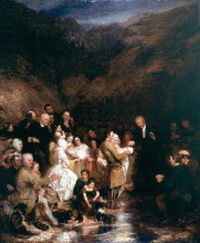 Копия картины "the covenanter&#39;s baptism" художника "харви джордж"