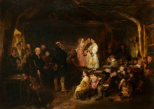 Картина "catechising in a scottish school" художника "харви джордж"