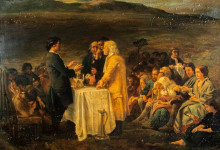Копия картины "the covenanters&#39; communion" художника "харви джордж"