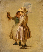 Копия картины "two children" художника "харви джордж"