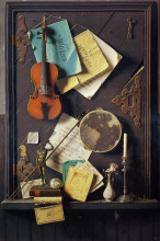 Копия картины "the old cupboard door" художника "харнетт уильям майкл"