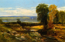 Копия картины "hudson river landscape" художника "харт уильям"