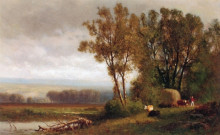 Картина "scene near albany" художника "харт уильям"