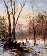Картина "winter&#39;s morning" художника "харт уильям"