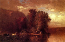 Копия картины "hudson river landscape" художника "харт уильям"