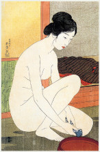 Копия картины "woman after bath" художника "хасигути гоё"