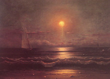 Картина "sailing by moonlight" художника "хед мартин джонсон"