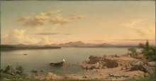 Репродукция картины "lake george" художника "хед мартин джонсон"