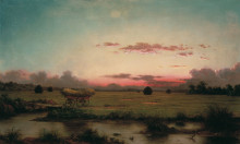 Картина "the marshes at rhode island" художника "хед мартин джонсон"