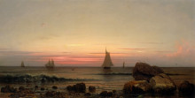 Копия картины "sailing off the coast" художника "хед мартин джонсон"