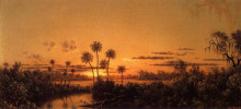 Картина "florida river scene: early evening, after sunset" художника "хед мартин джонсон"