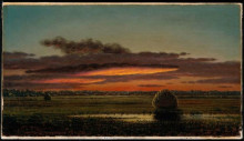 Картина "sunset over the marshes" художника "хед мартин джонсон"