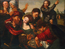 Копия картины "jesus summons matthew to leave the tax office" художника "хемессен ян ван"