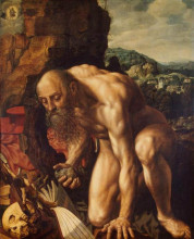 Копия картины "st. jerome" художника "хемессен ян ван"