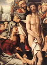 Копия картины "the mocking of christ" художника "хемессен ян ван"